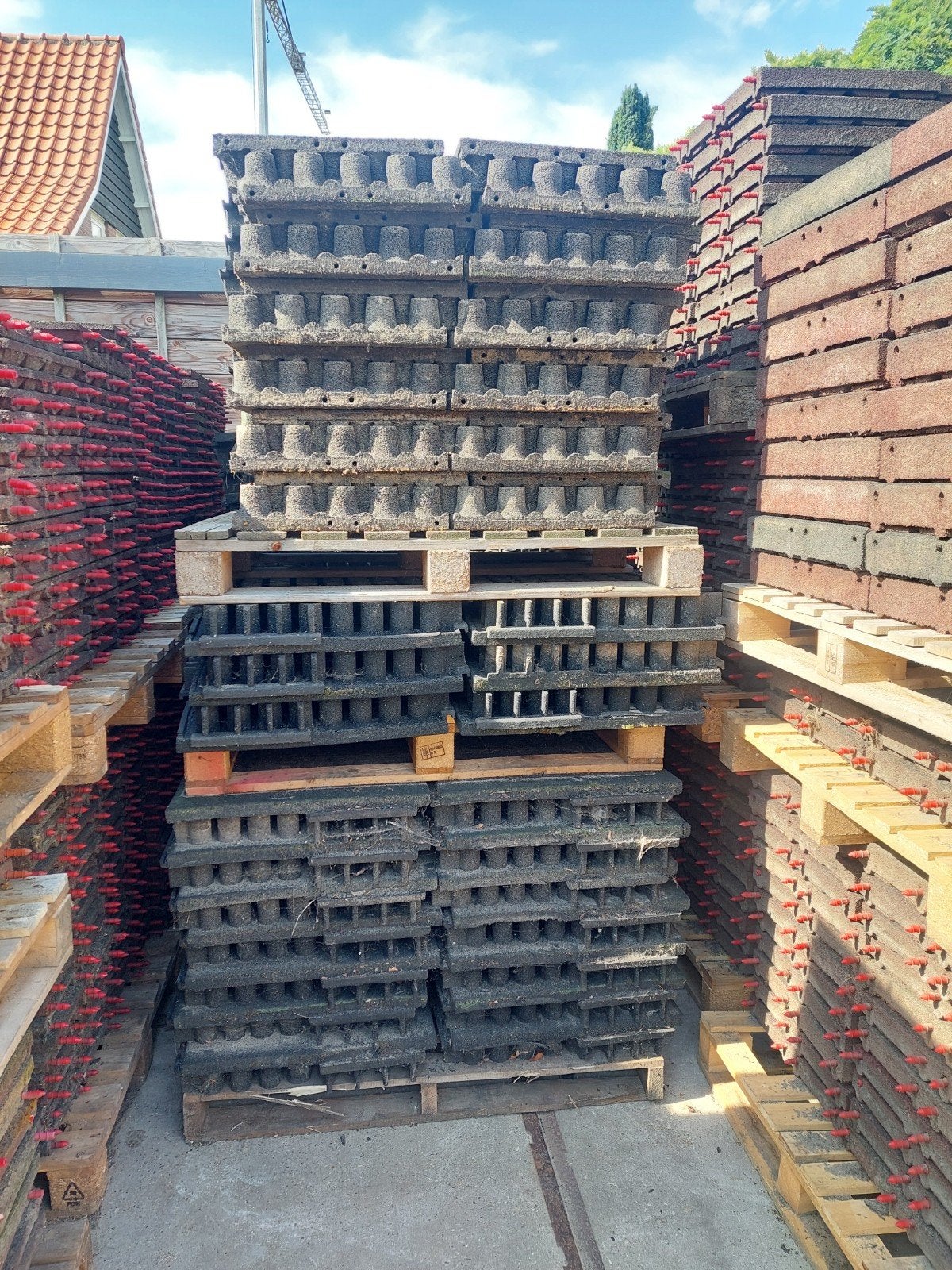 Rubberen tegels/rubber/stal/speelplek/dakterras/€ 7,50 m2, Tuin en Terras, Ophalen, Gebruikt, Overige typen, Rubber