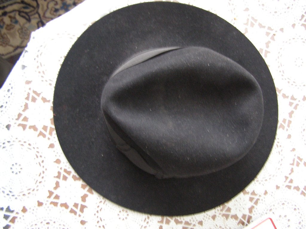 Zwarte keurige herenhoed vilt. Merk: Huckel Tonak Maat 54, Hoed, Ophalen of Verzenden, Huckel Tonak, 57 cm (M, 7⅛ inch) of minder