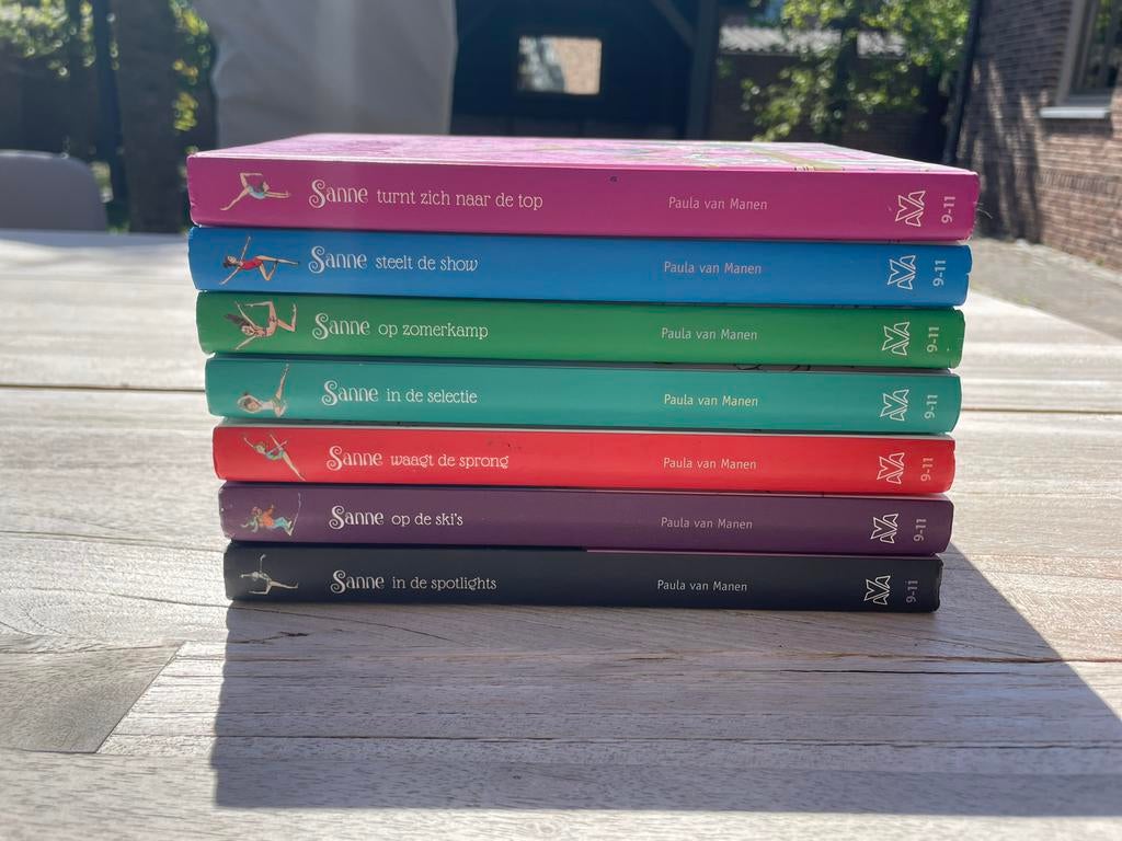 Sanne boekenreeks turnen - 7 delen van Paula van Manen, Boeken, Kinderboeken | Jeugd | onder 10 jaar, Zo goed als nieuw, Fictie algemeen