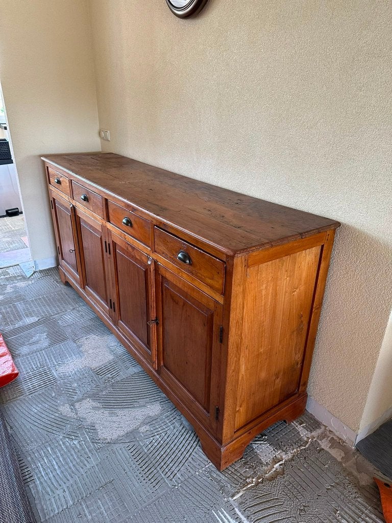 Houten dressoir kast, Ophalen, Gebruikt, Met deur(en), 150 tot 200 cm