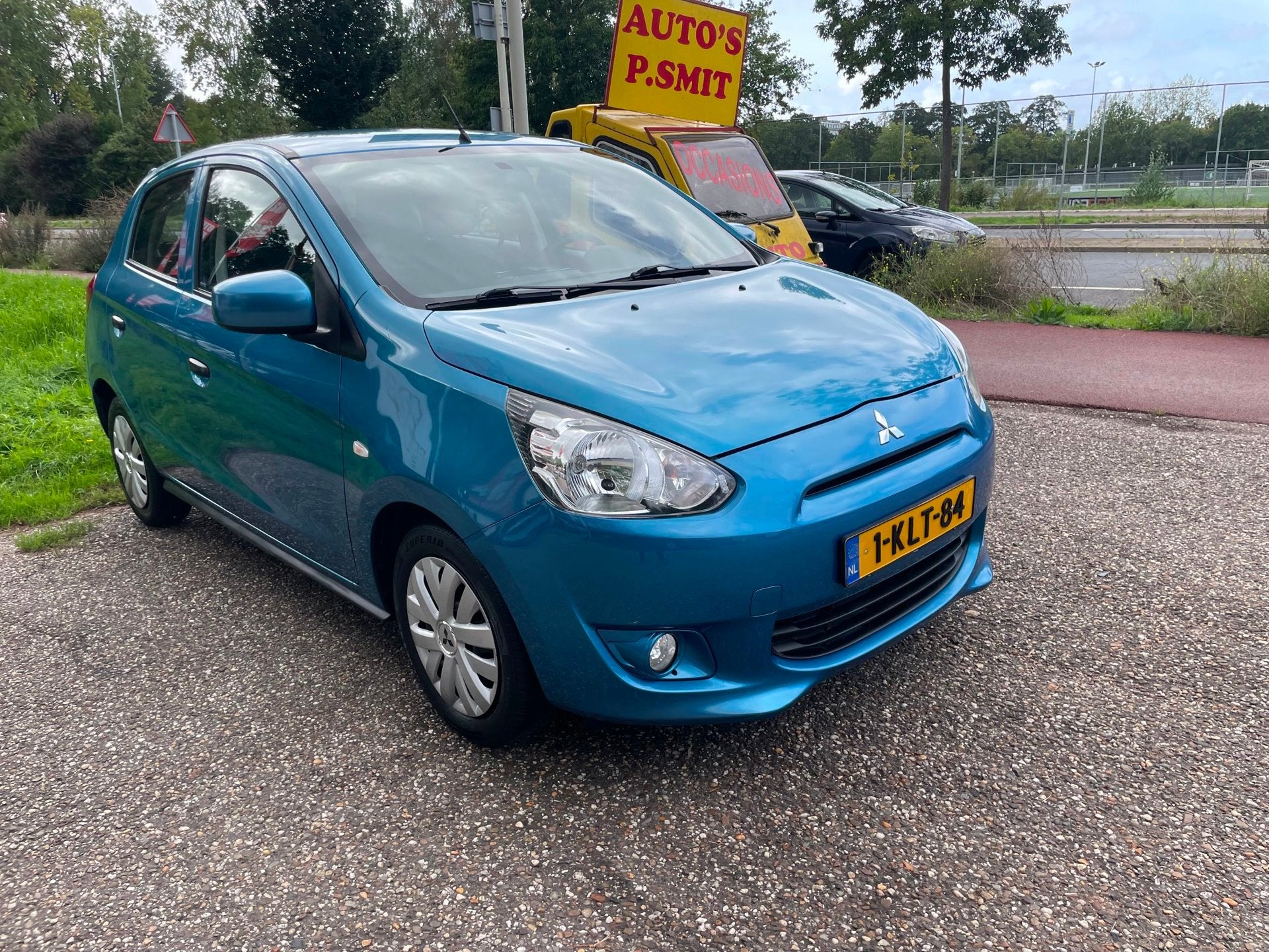 Mitsubishi Space Star 1.0 Inform airco stuurbekr NAP AANWEZI, Auto's, Voorwielaandrijving, Gebruikt, Start-stop-systeem, Blauw