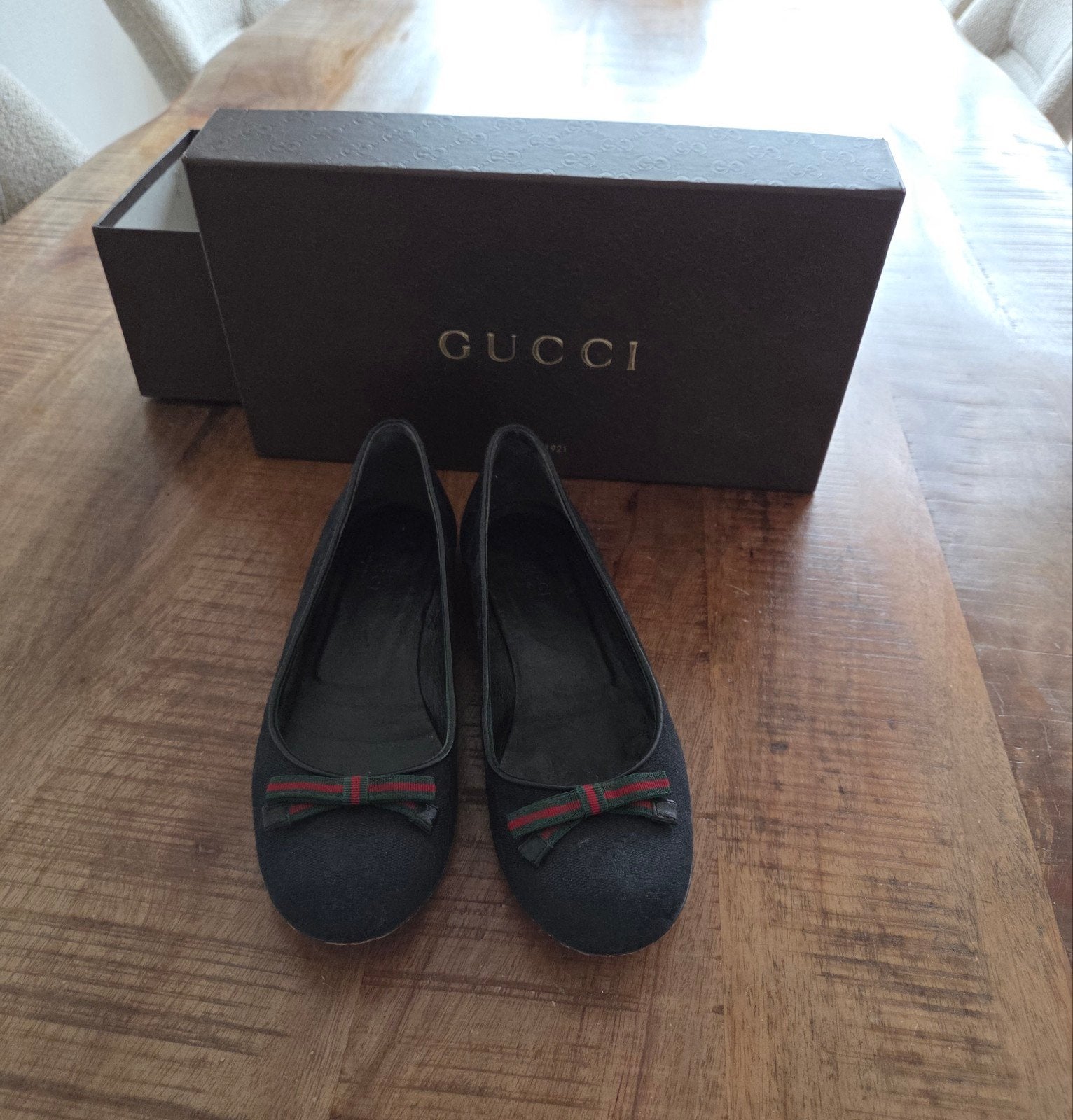 Gucci ballerina's, maat 35,5, Kleding | Dames, Ophalen of Verzenden, Zwart