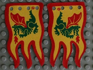 Lego Castle Dragon Masters Vlag Dubbel Stof x376px1a, Lego, Ophalen of Verzenden, Zo goed als nieuw, Losse stenen