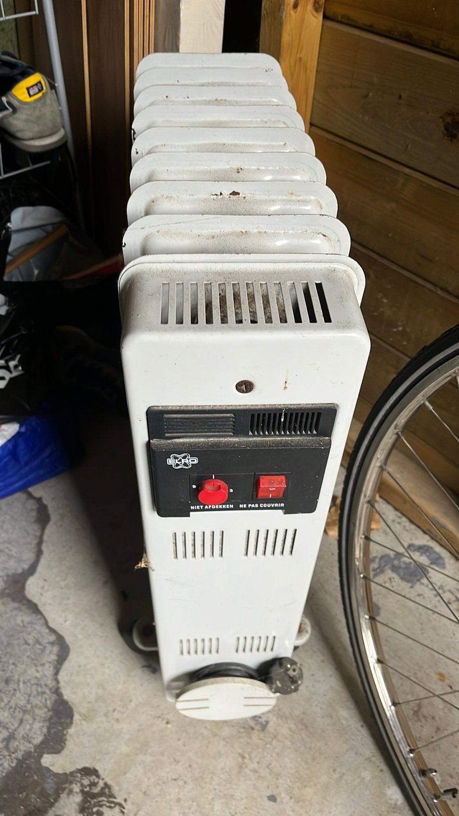 Elektrische radiator op wielen, Ophalen, Gebruikt, Radiator, Minder dan 60 cm