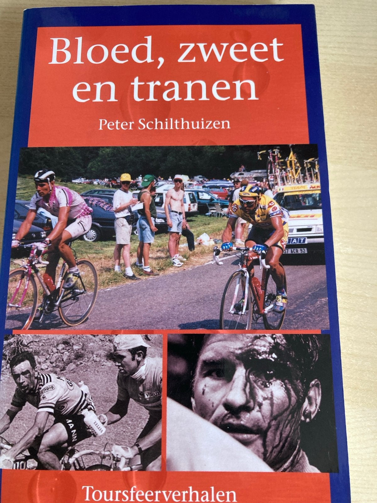 Bloed, zweet en tranen - Peter Schilthuizen wielerverhalen, Boeken, Ophalen of Verzenden, Zo goed als nieuw, Lopen en Fietsen