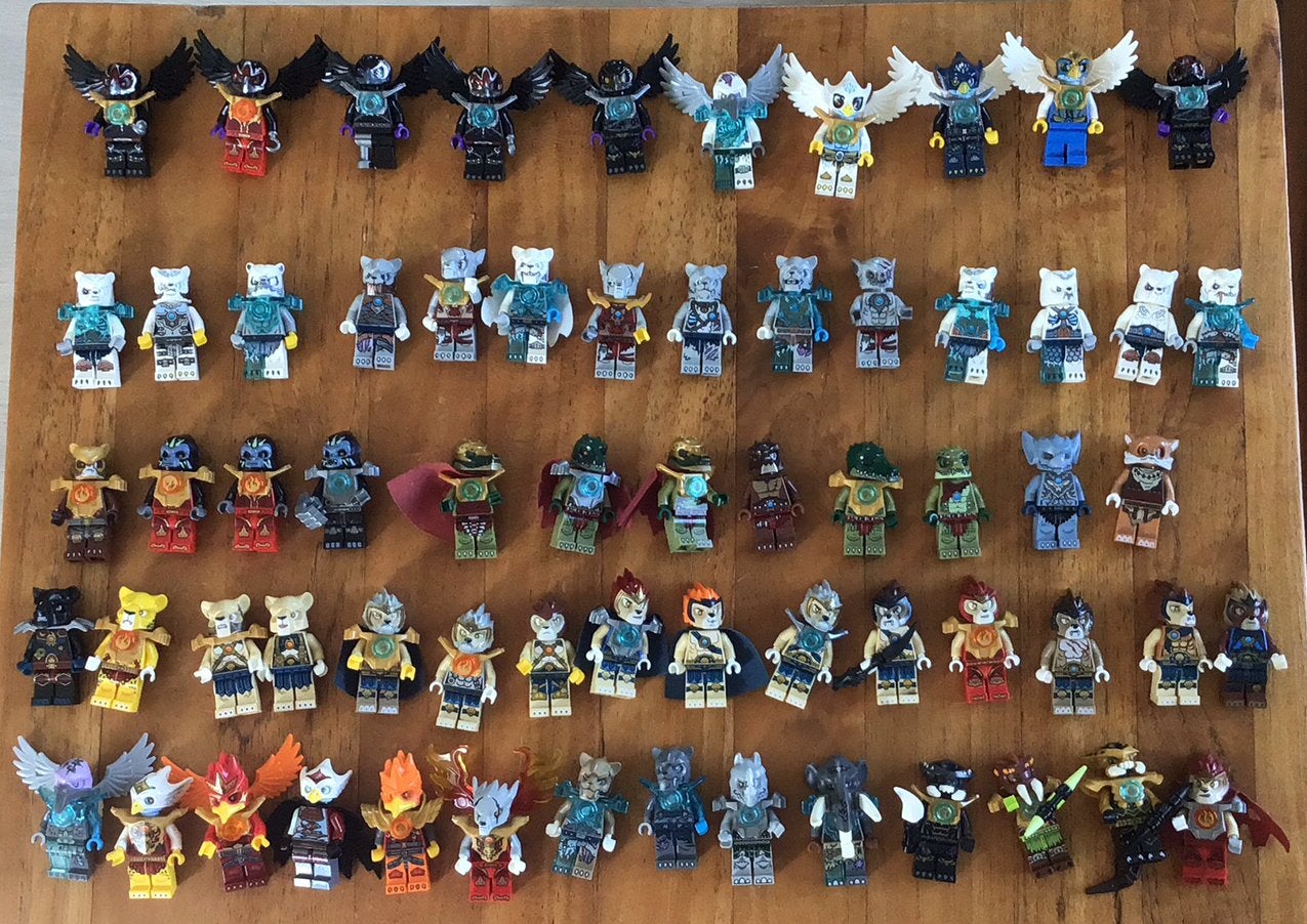 Chima figuurtjes lego met wapens etc., Ophalen, Zo goed als nieuw