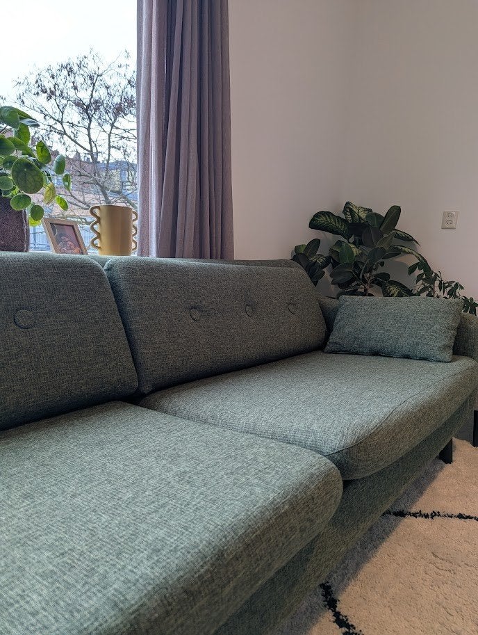 FREE green 3-seater sofa (furniture lift pickup), Ophalen, Zo goed als nieuw, 75 tot 100 cm, Driepersoons