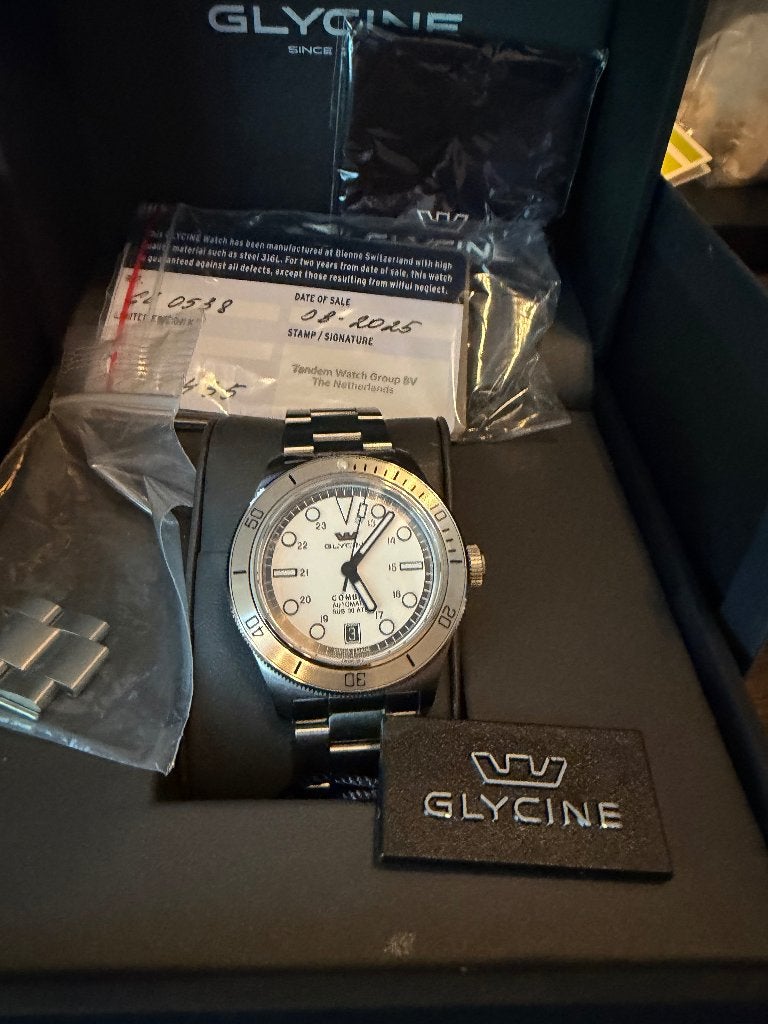 Citzen Aqland/Glycine Combad, Sieraden, Tassen en Uiterlijk, Horloges | Heren, Staal, Staal, Polshorloge, Ophalen of Verzenden