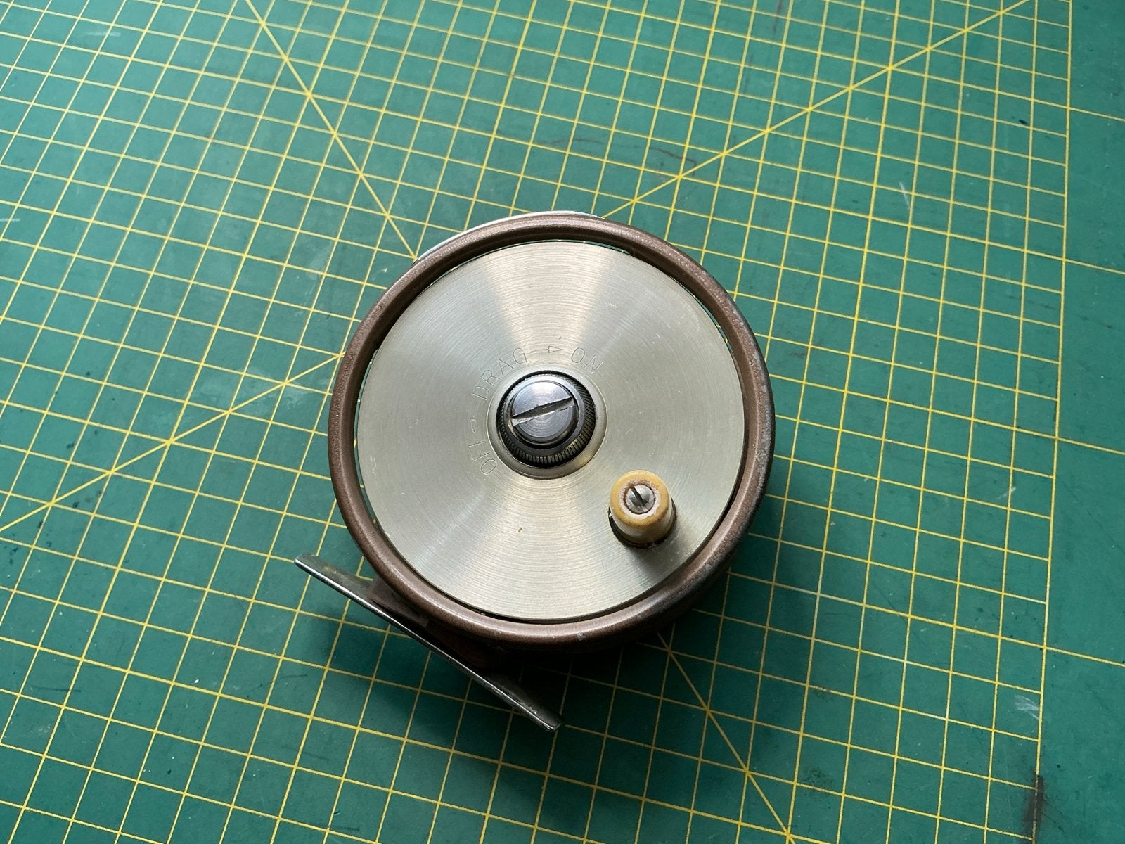 Vintage Ocean City 77 Flyfish Reel - Made in USA, Ophalen of Verzenden, Gebruikt, Molen