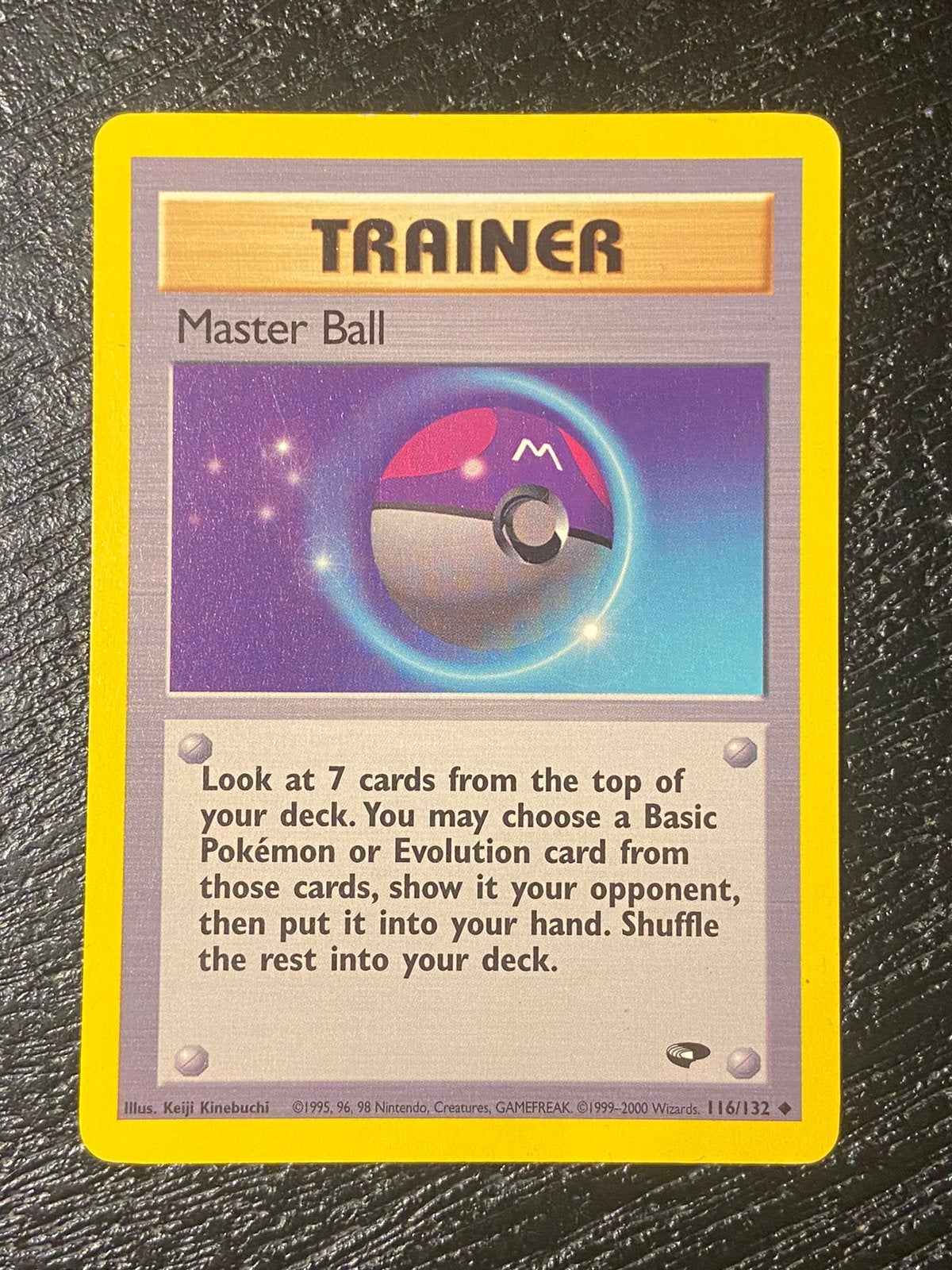 Master Ball 116/132 Gym Challenge Pokemon kaart, Ophalen of Verzenden, Zo goed als nieuw, Losse kaart