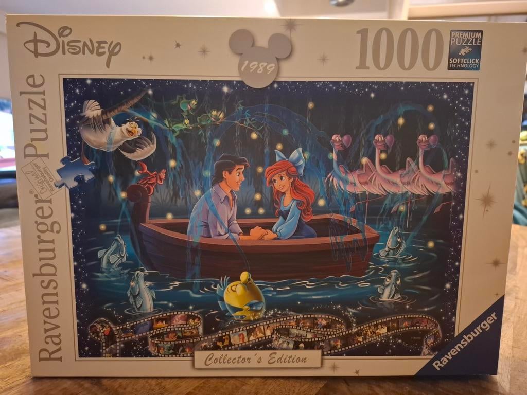 Disney Ravensburger Puzzel 1000 Stukjes - Ariël, Ophalen of Verzenden, 500 t/m 1500 stukjes, Zo goed als nieuw, Legpuzzel