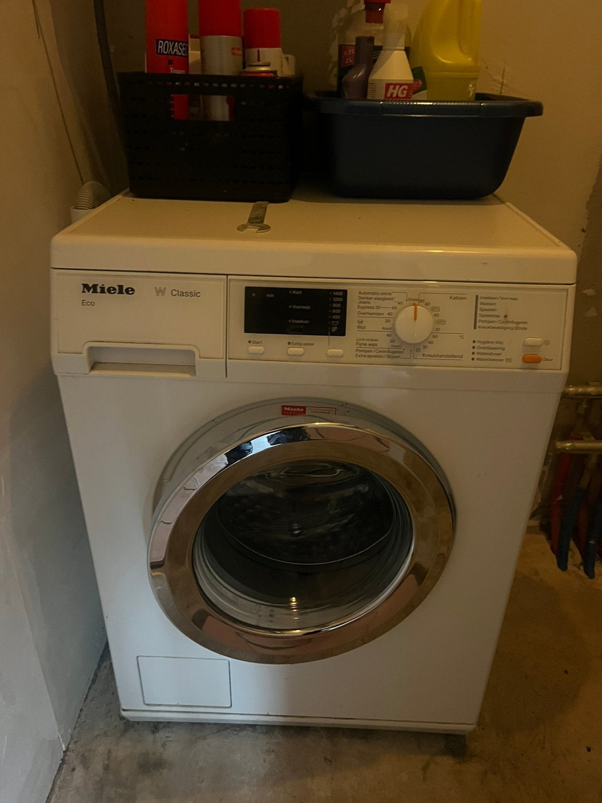 Miele wasmachine, Witgoed en Apparatuur, Ophalen, Gebruikt, Energieklasse A of zuiniger, Voorlader