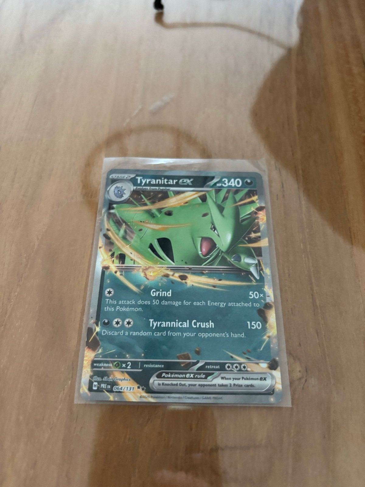 Tyranitar EX Pokémon Kaart - Zeldzaam en in goede staat, Ophalen, Zo goed als nieuw, Losse kaart, Foil