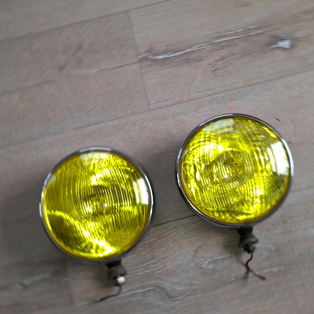 Vintage SEV Marchal gele mistlampen verstralers 20 cm, Auto-onderdelen, Verlichting, Ophalen, Gebruikt, Triumph