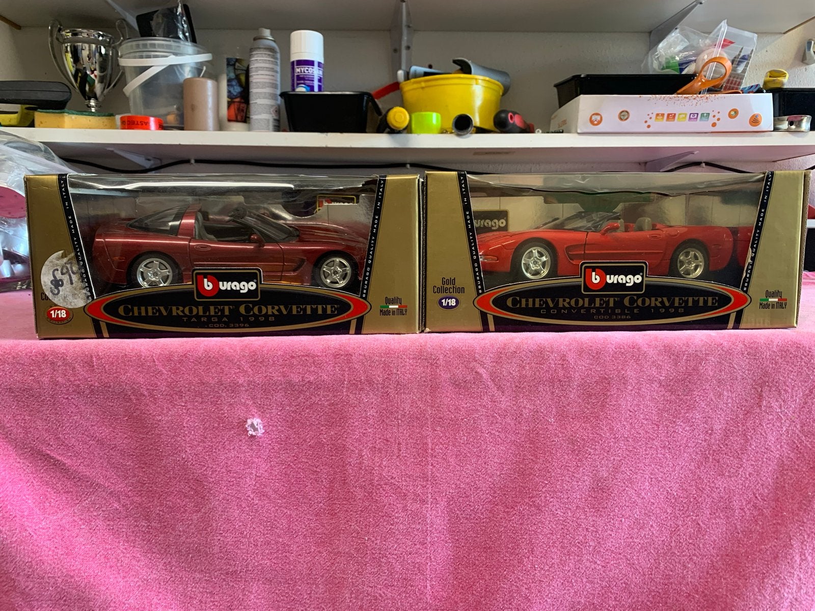 Burago Chevrolet Corvette Targa & Convertible 1998 (1:18), Ophalen, Zo goed als nieuw, Auto, Bburago