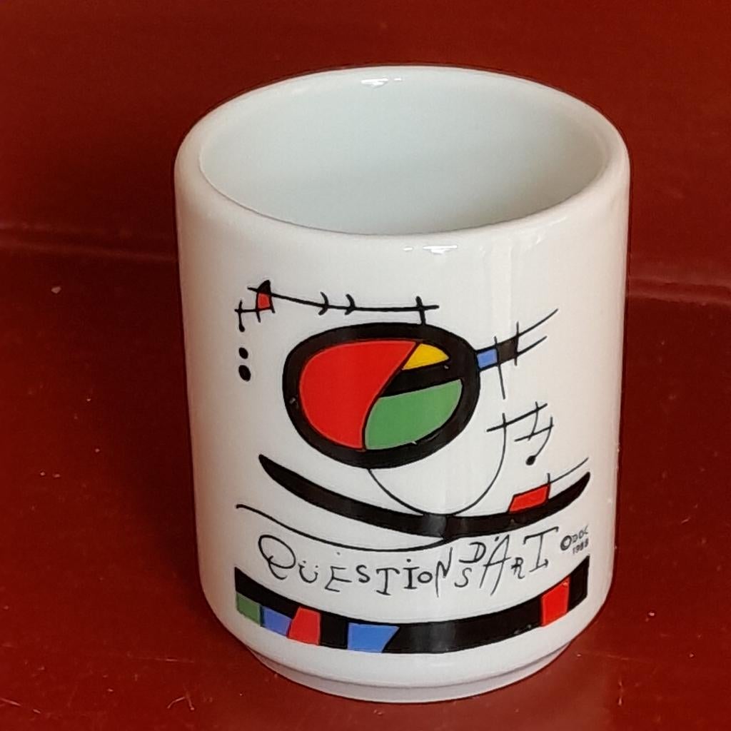 Beker/lepelvaasje of zo Joan MIRO, Huis en Inrichting, Gebruikt, Overige typen, Ophalen of Verzenden, Overige stijlen