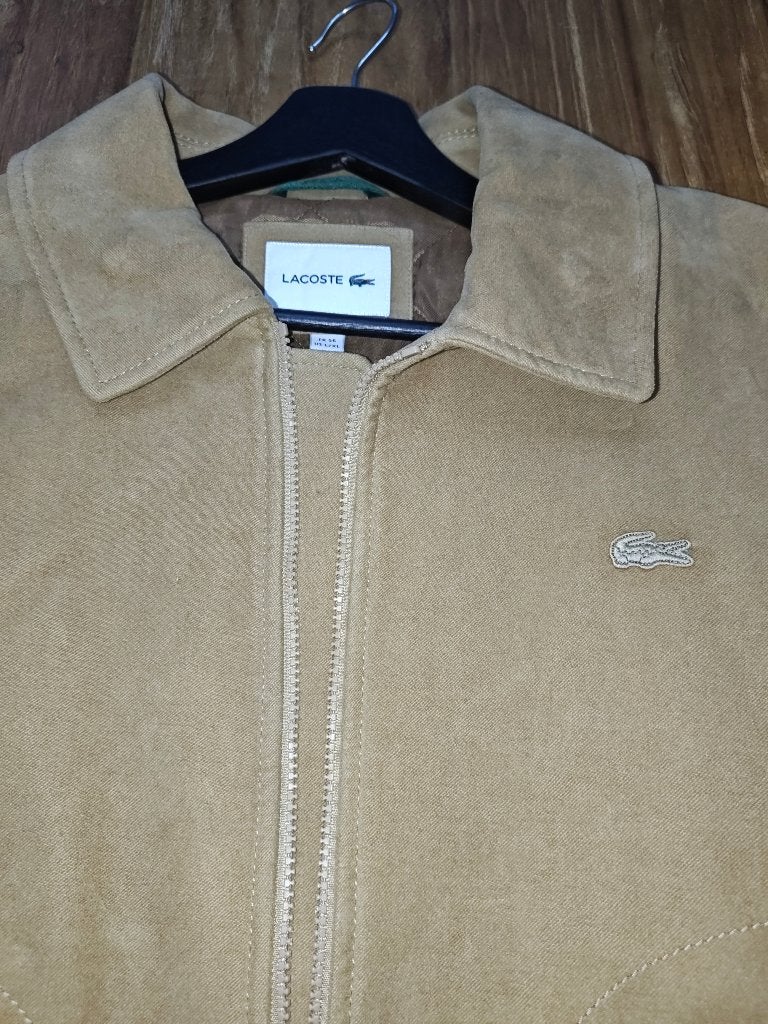 La coste suede jas nieuwstaat, Maat 52/54 (L), Bruin, Lacoste, Ophalen of Verzenden