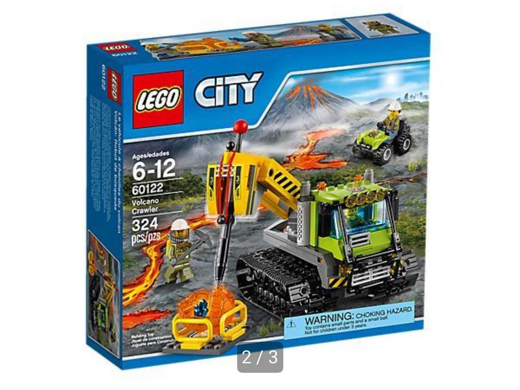 LEGO City 60122 Vulkaanrupsvoertuig, Kinderen en Baby's, Speelgoed | Duplo en Lego, Gebruikt, Lego, Complete set, Ophalen of Verzenden