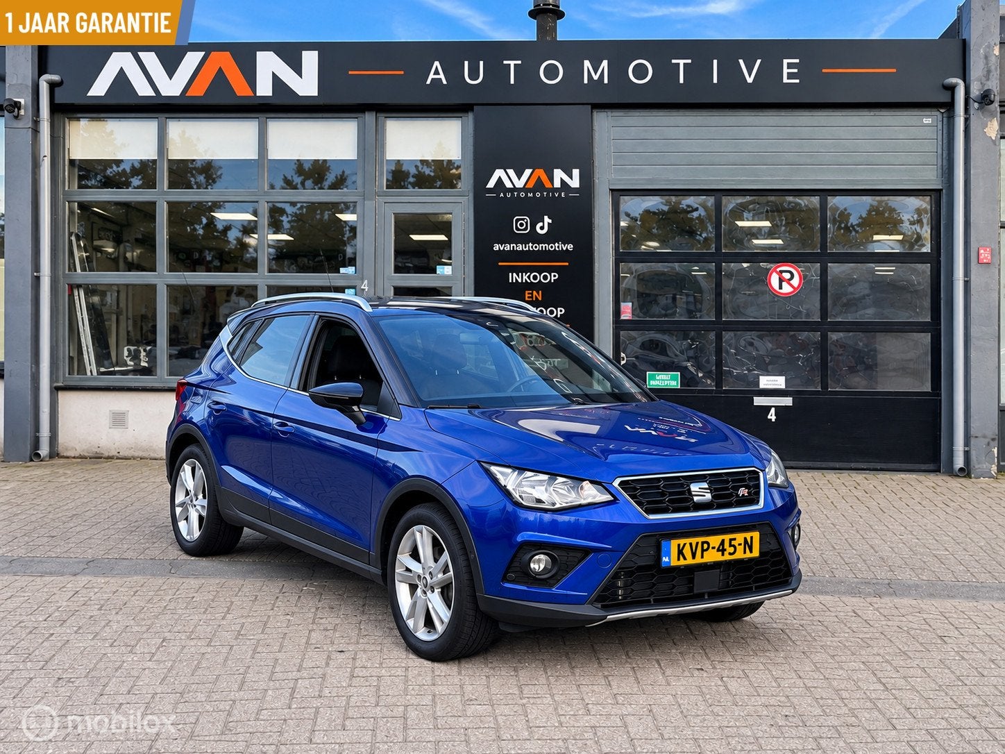 Seat Arona 1.0 TSI FR Business Intense Plus |camera|keyless, Stof, Gebruikt, Blauw, 600 kg