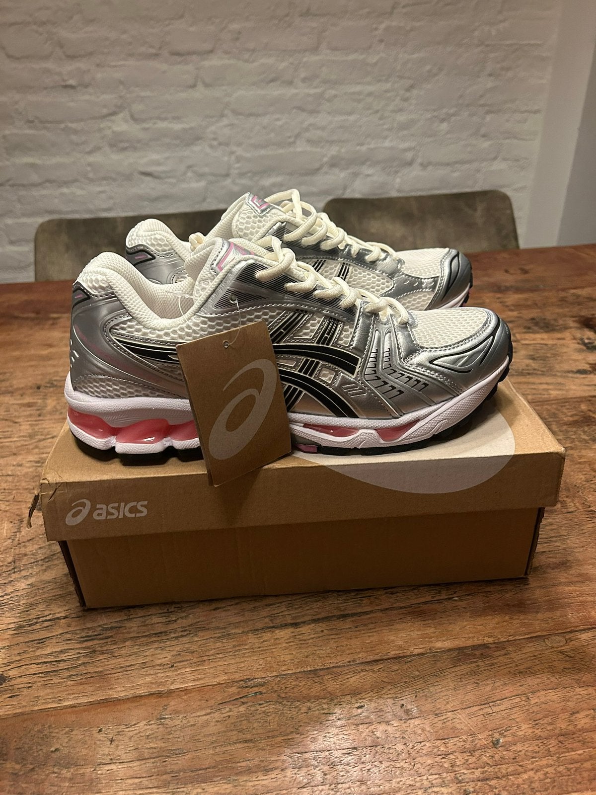 Ascis gel kayano 14 pink-silver, Verzenden, Zo goed als nieuw, Overige kleuren