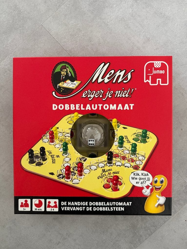 Mens erger je niet met dobbelautomaat nieuw in doos, Ophalen of Verzenden, Nieuw, Jumbo