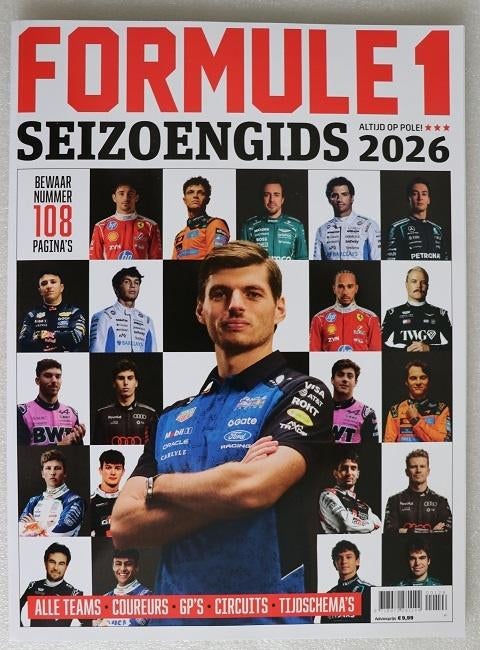 F1 Formule 1 seizoengids 2026, Max Verstappen, Red Bull, Ophalen of Verzenden, Nieuw, Formule 1