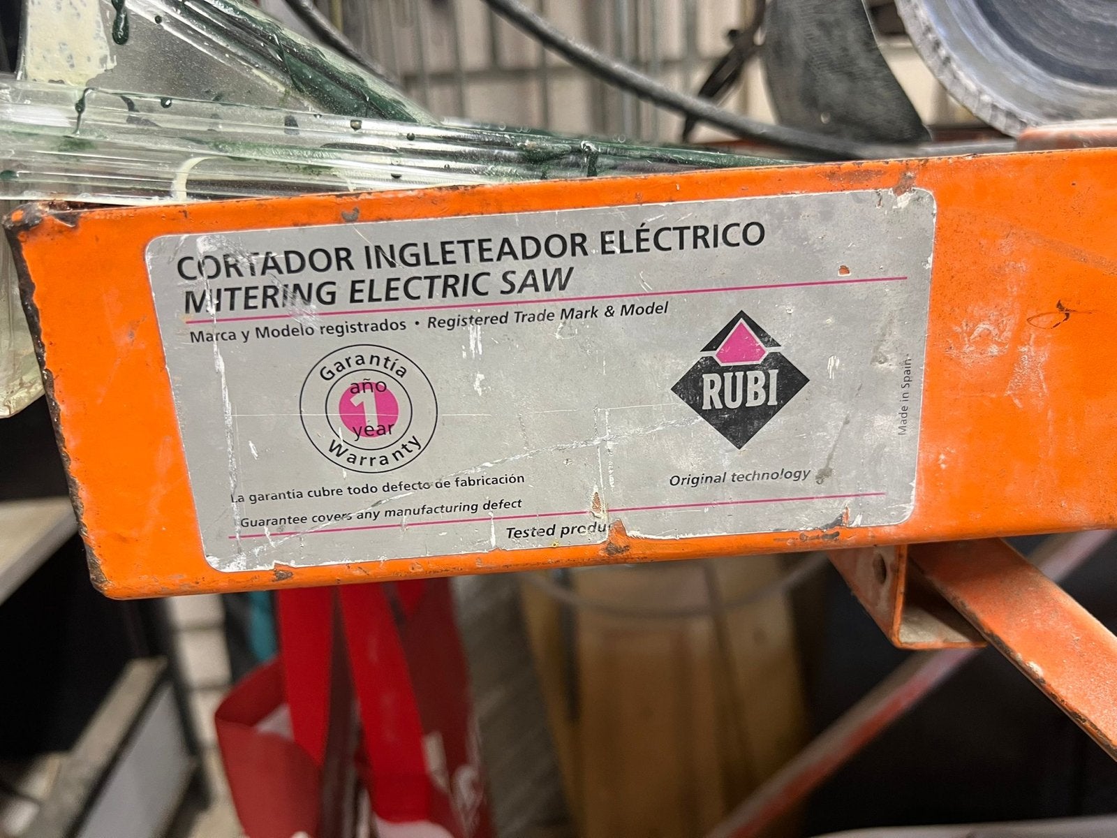 Rubi Tegelzaagmachine - 60cm tegels, 45% verstelbaar, Doe-het-zelf en Verbouw, Ophalen, Gebruikt, 600 tot 1200 watt, Overige typen