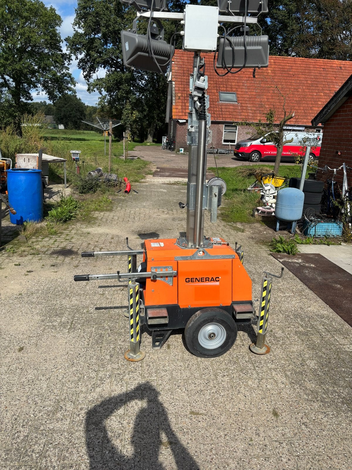 Generac Mobiele Lichtmast - Kleine Krachtpatser, Ophalen, Gebruikt, Met statief, Lamp met armatuur