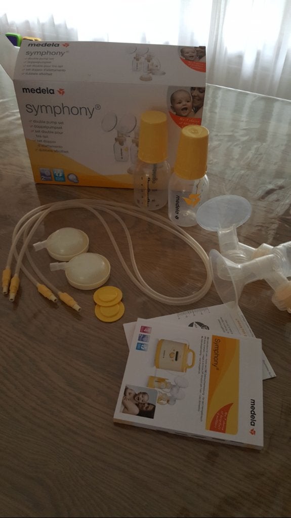 Medela symphony dubbele afkolfset, Ophalen of Verzenden, Gebruikt, Overige typen, Medela
