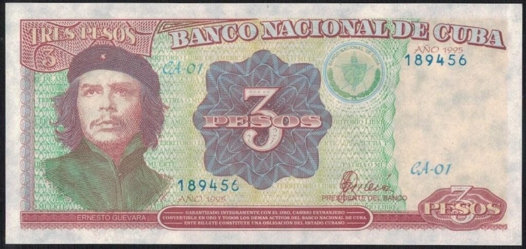 Cuba 3 pesos 1995 - CHE GUEVARA - ongecirculeerd (UNC), Ophalen of Verzenden, Midden-Amerika, Los biljet