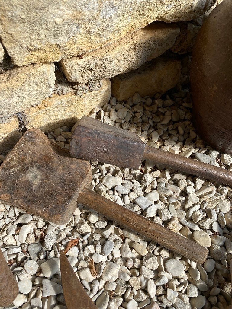 Brocante houten Franse hamers, kloppers, klophamers, Antiek en Kunst, Ophalen of Verzenden