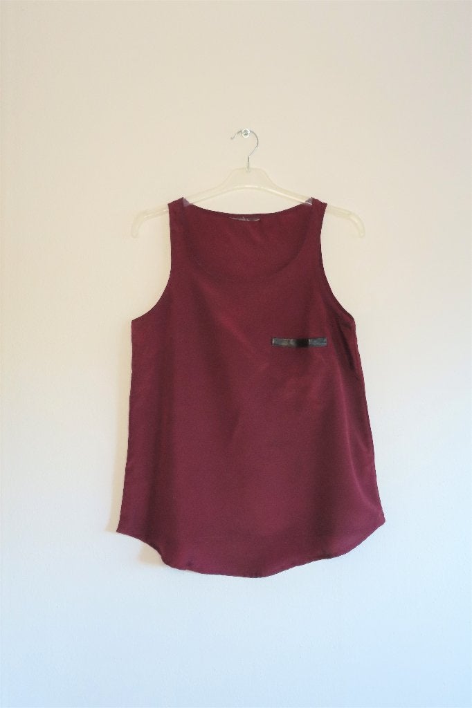Top Bordeaux Rood Aubergine mt 38 (3612), Maat 38/40 (M), Atmosphere, Ophalen of Verzenden, Zo goed als nieuw