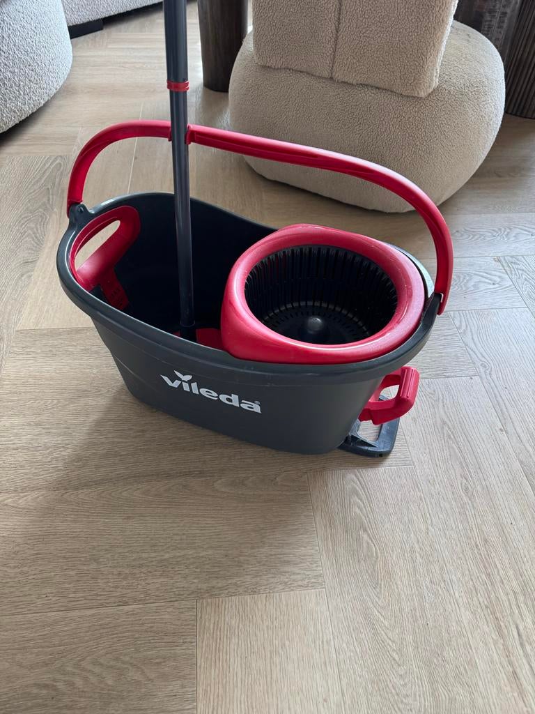Vileda dweilemmer met wringer en dweil + pad compleet, Ophalen of Verzenden, Dweilemmer, -bak, of -wagen