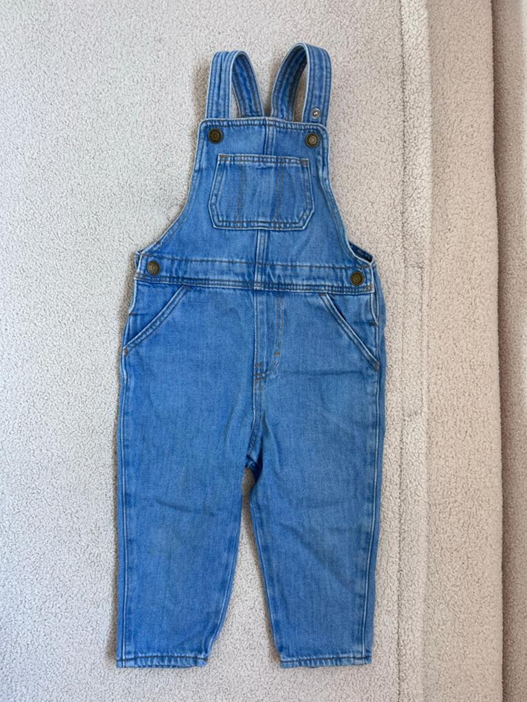 H&M denim tuinbroek maat 86, Ophalen of Verzenden, Zo goed als nieuw, Jongetje of Meisje