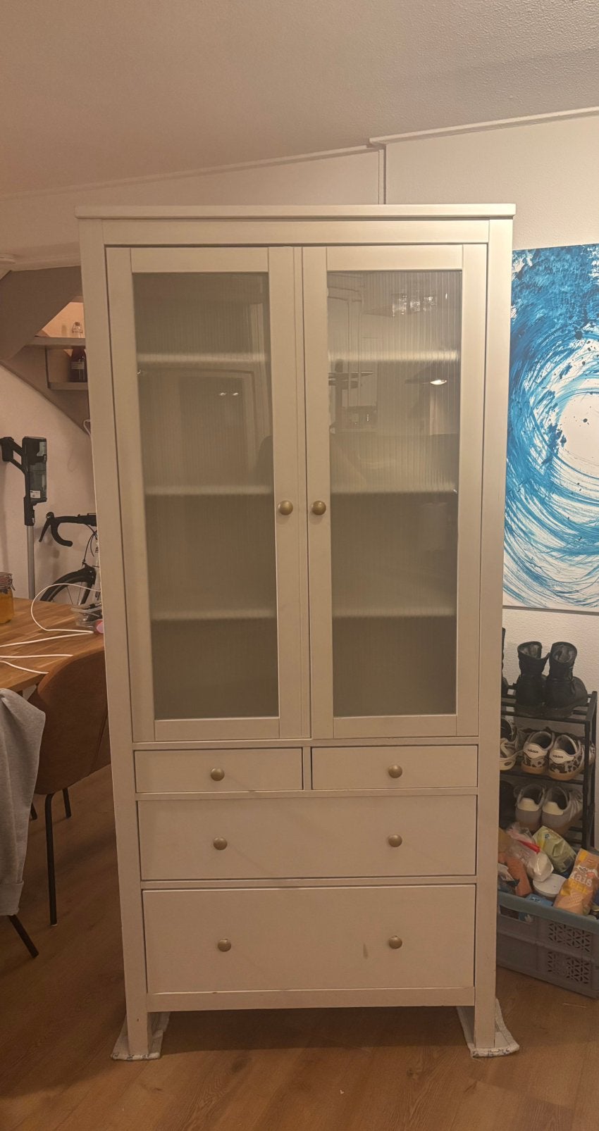 Witte servieskast GRATIS, Ophalen, Gebruikt, 50 tot 100 cm, Minder dan 100 cm