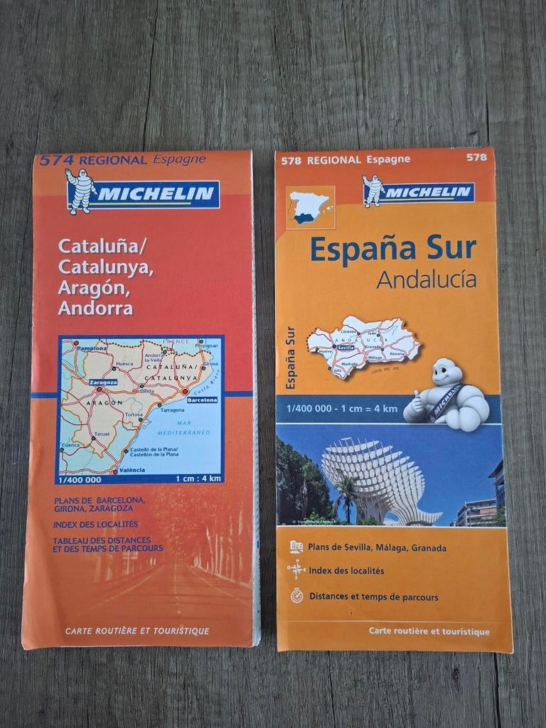 Michelin wegenkaarten van Spanje, Gelezen, Verzenden, Frankrijk, Landkaart