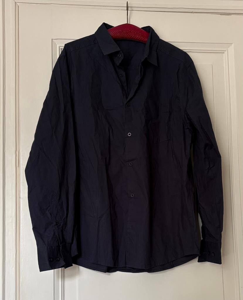 Overhemd van het merk Identico , maat XL, Ophalen of Verzenden, Zo goed als nieuw, Zwart, Halswijdte 43/44 (XL)