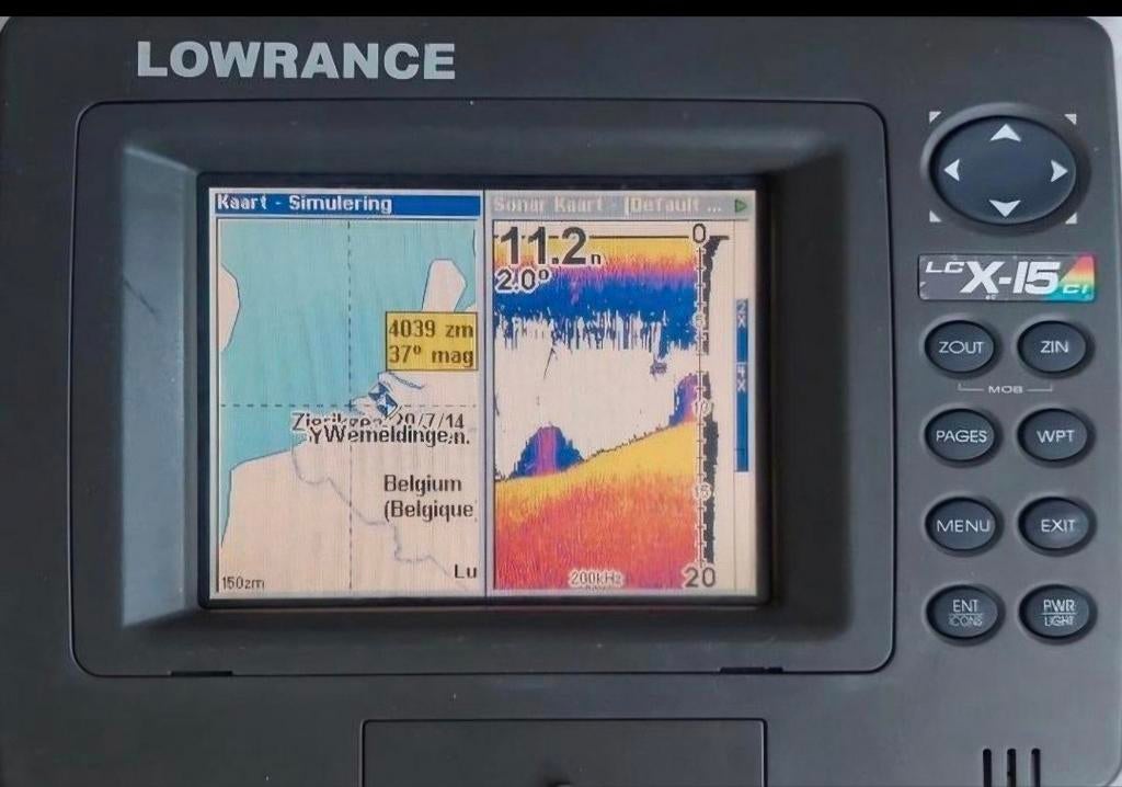 Lowrance LCX-15 CI kaartplotter fishfinder., Ophalen of Verzenden, Zo goed als nieuw, Kaartplotter of Fish Finder