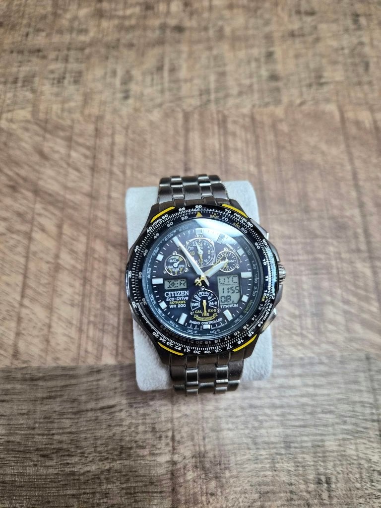 Citizen Eco-Drive Skyhawk WR200 titanium, Ophalen, Overige materialen, Overige materialen, Zo goed als nieuw