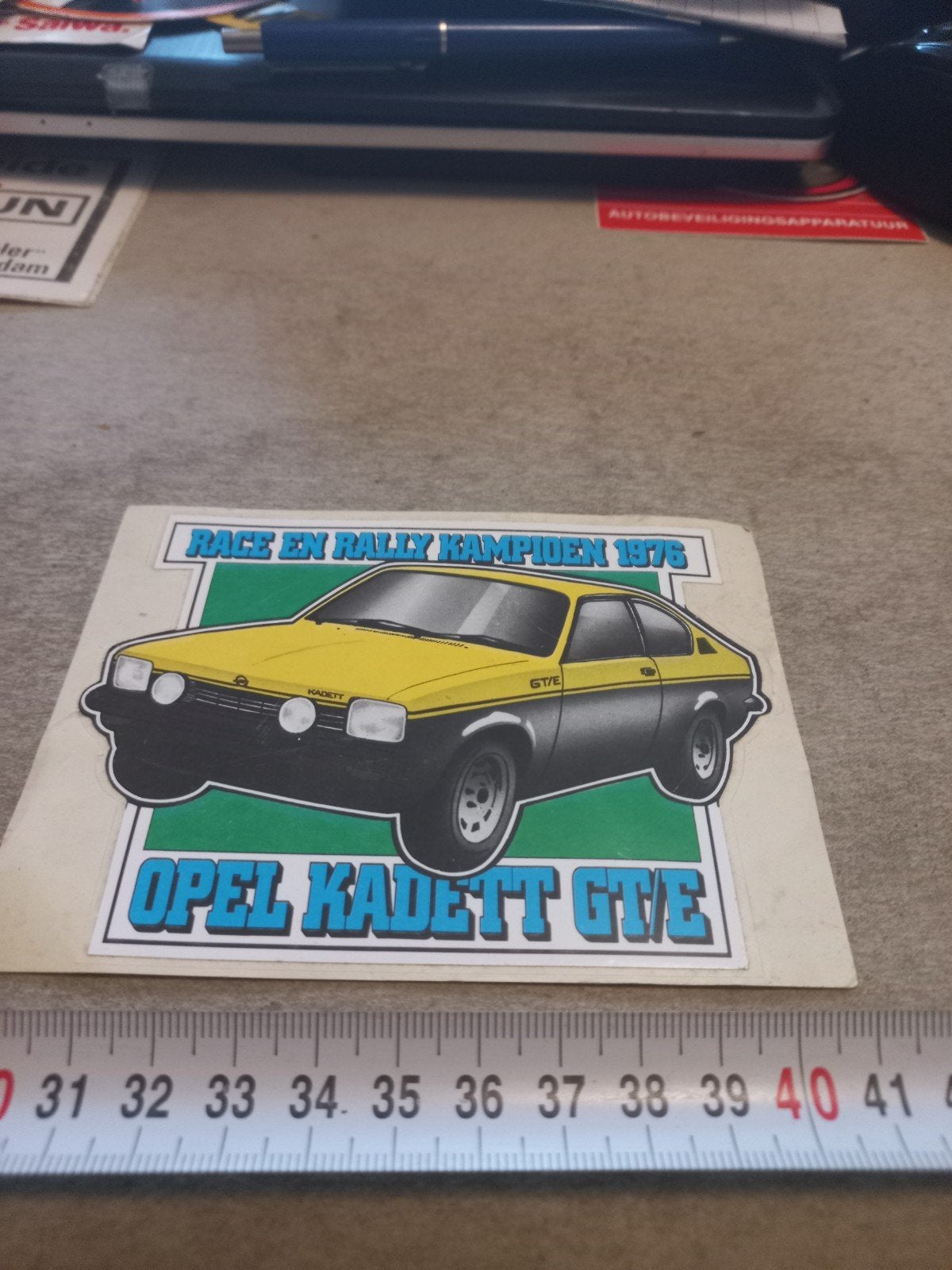 Vintage Opel Kadett GTE Race & Rally Kampioen 1976 Sticker, Ophalen of Verzenden