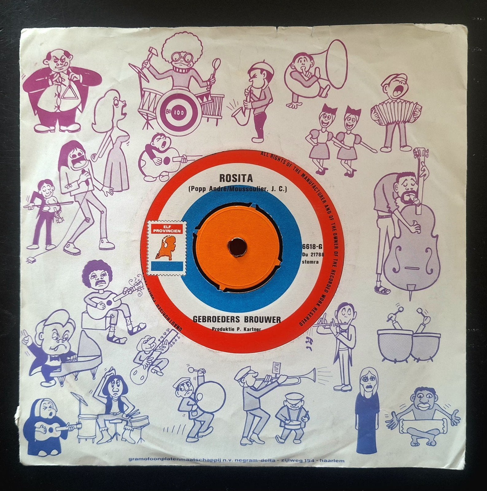 7"/SINGLE  GEBROEDERS BROUWER - Rosita, Ophalen of Verzenden, Gebruikt, Pop