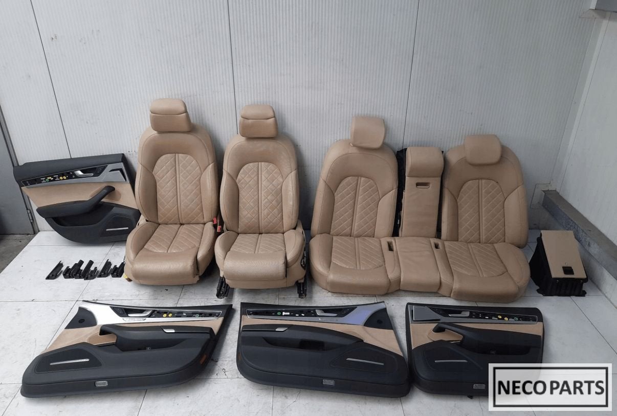 AUDI A8 S8 D4 4H INTERIEUR SET STOELEN LEER ORIGINEEL, Auto-onderdelen, Gebruikt, -, -, -