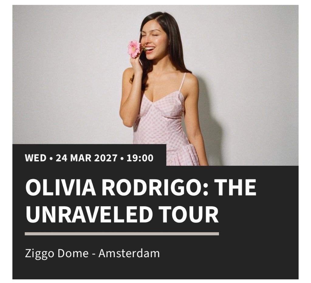 Olivia Rodrigo Staanplaatsen 24 maart 2027, Twee personen, Maart