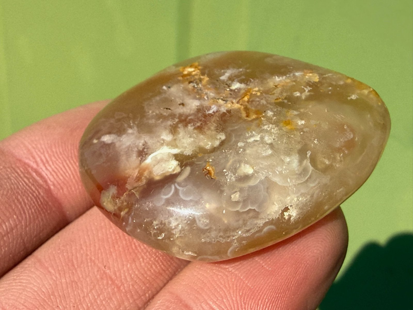 Bloemagaat handsteen palmsteen mineralen, Ophalen of Verzenden, Mineraal
