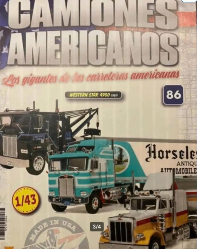Western Star 4900 1989 veevervoer schaal 1/43 US trucks # 86, Verzenden, Nieuw, Bus of Vrachtwagen, Overige merken