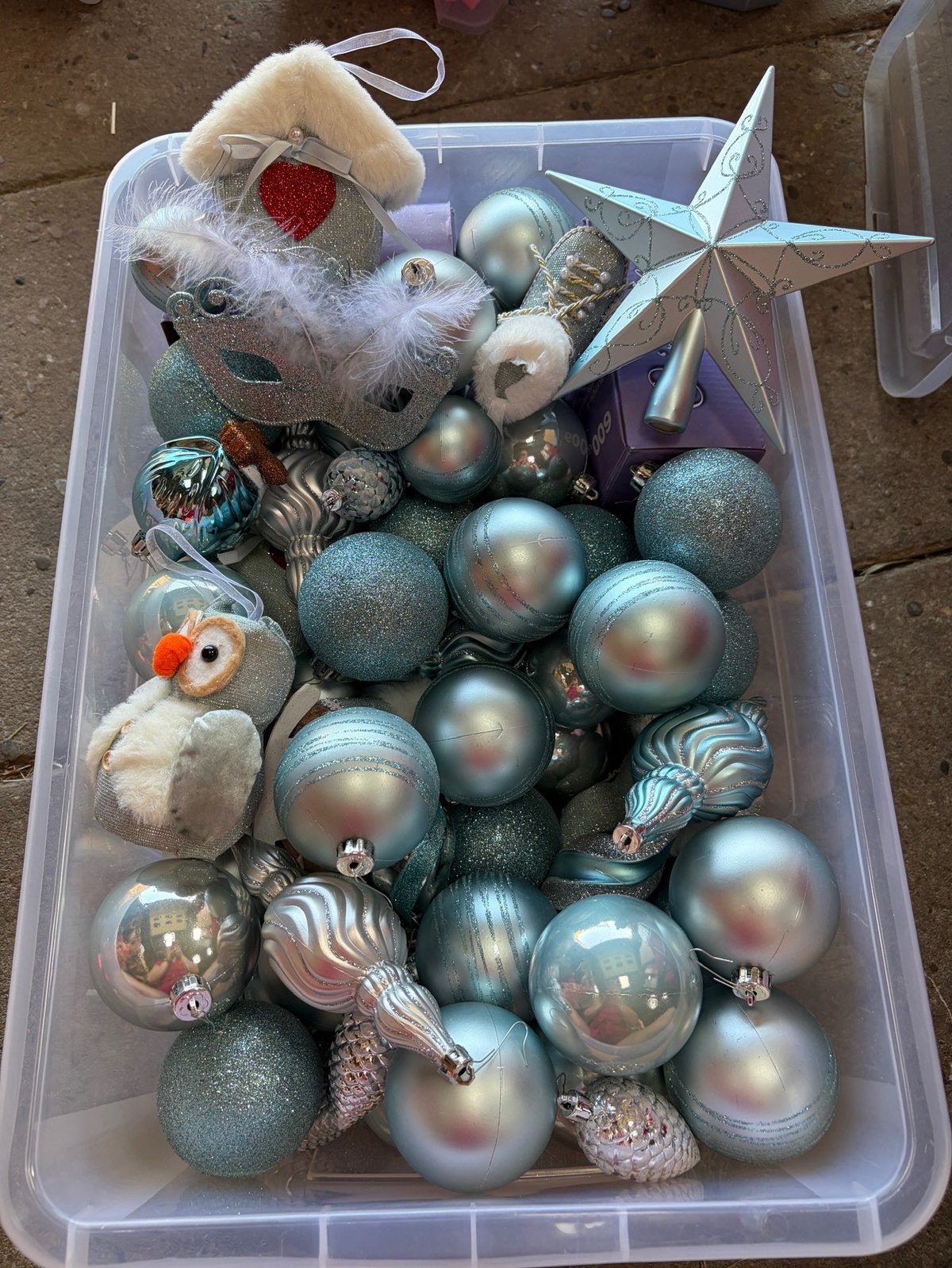 Blauwe kerstdecoratie, Ophalen of Verzenden, Zo goed als nieuw