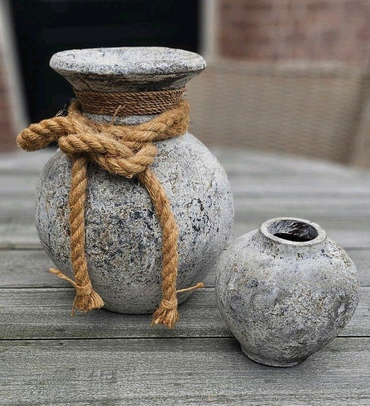 Set van 2 decoratieve potten, Huis en Inrichting, Woonaccessoires | Overige, Ophalen of Verzenden