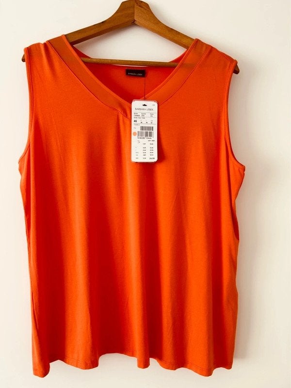Gloednieuw Chique Barbara Lebek Oranje Blouse, Maat 46/48 (XL) of groter, Nieuw, Oranje, Ophalen of Verzenden