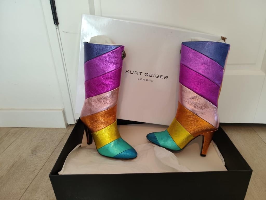 kurt Geiger rainbow laarzen, Hoge laarzen, Kurt geiger, Zwart, Ophalen of Verzenden