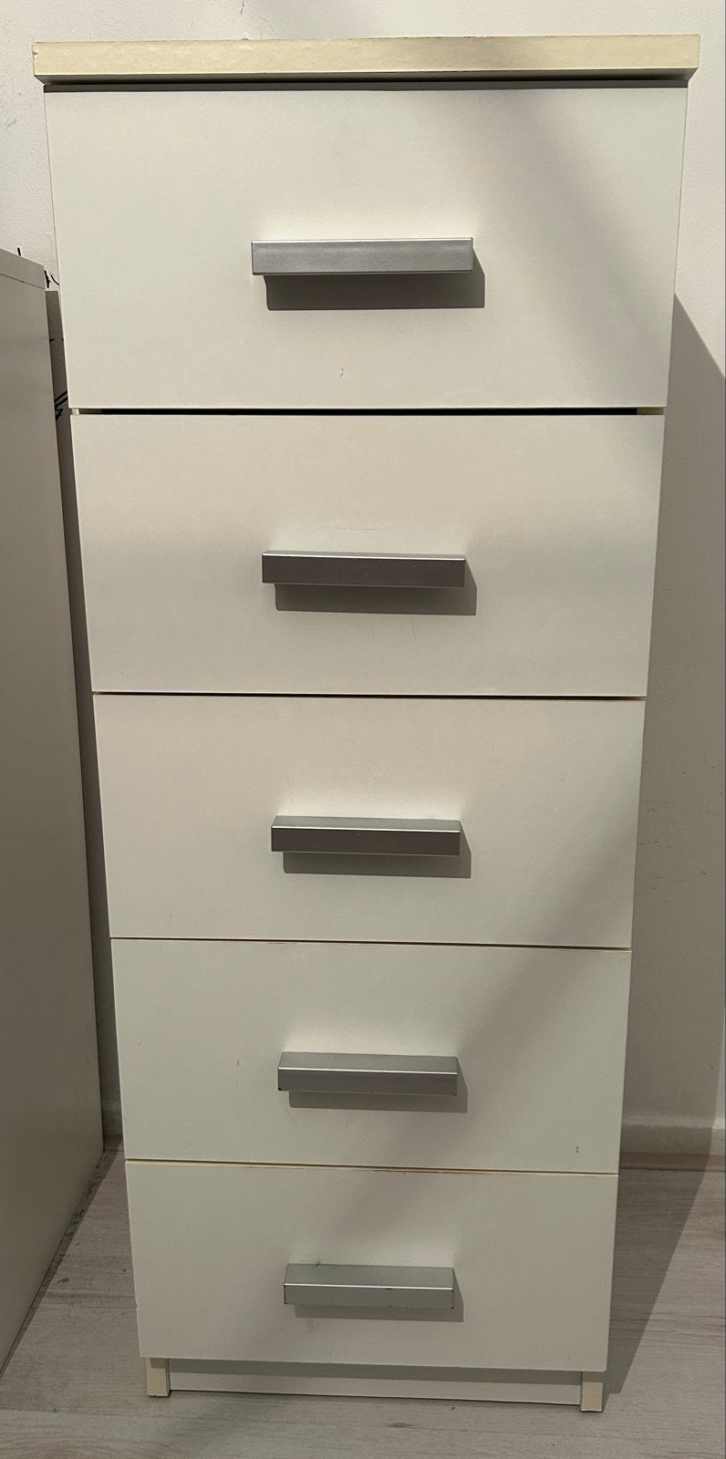 Witte ladekast met 5 laden - Gebruikt, Ophalen, Kunststof, Gebruikt, 5 laden of meer
